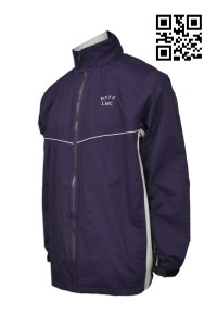 J623 製造連帽紫色風褸 網上下單風褸 小學 秋冬校服外套 來樣訂造風褸 風褸工廠